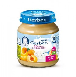 Пюре Gerber абрикос творог с 5 мес 125 г