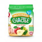 Пюре, Маленькое счастье 90 г груша яблоко с 5 мес